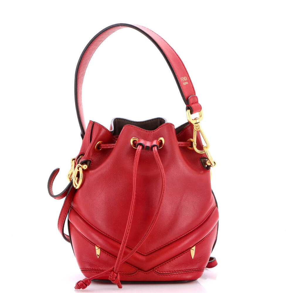 Fendi Mini Monster Mon Tresor Bucket Bag Leather